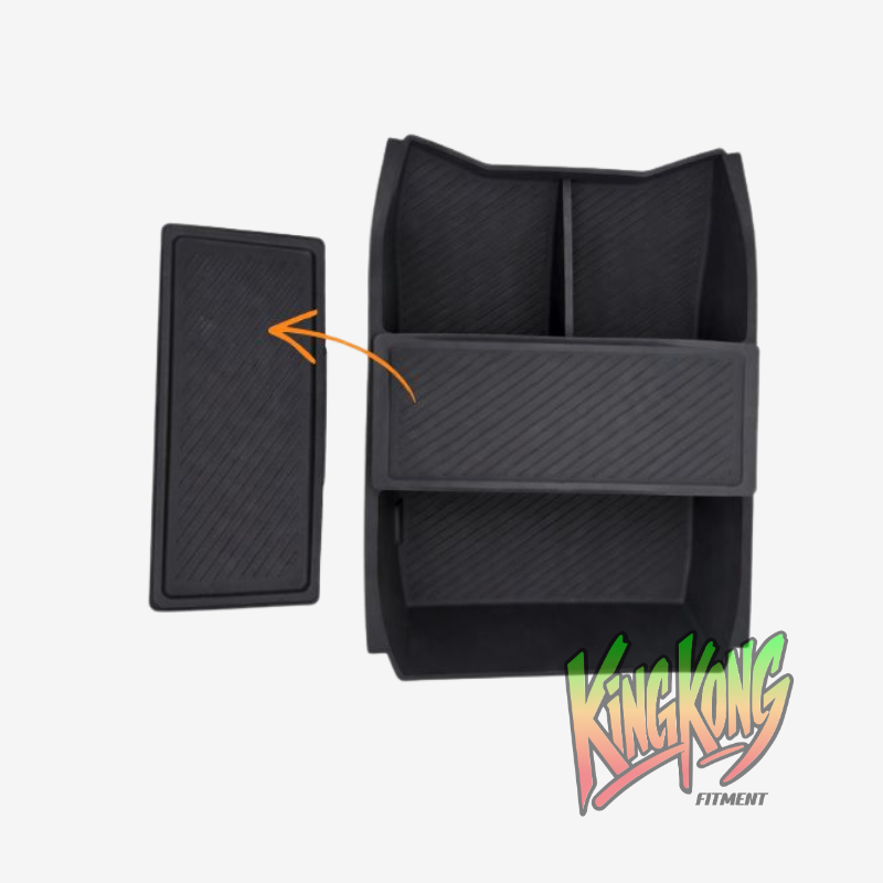 Jetour T2 Black Silicone Under Centre Console Storage Organiser (2-Piece)