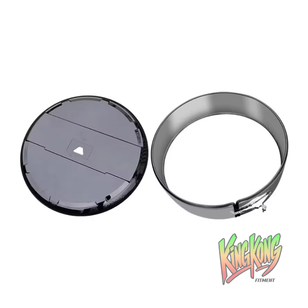 GWM TANK 300 Tyre Cover - Black with Stainless Steel Ring