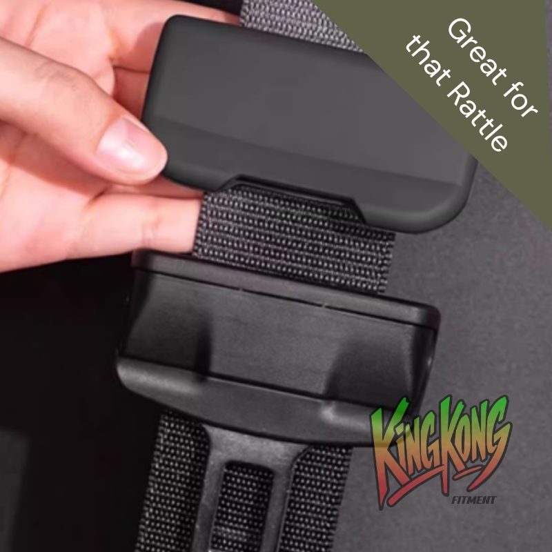 GWM Tank 300 black silicone seat belt cover fitted to seat belt