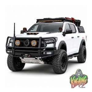 Heavy-duty bull bumper fitted to GWM P300 for enhanced front-end protection and off-road use